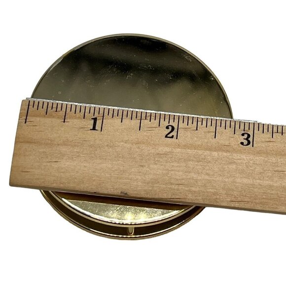 IBM Gold Magnifying Glass Paperweight Desk Vintage Rare 2.75 Inches - Picture 7 of 10